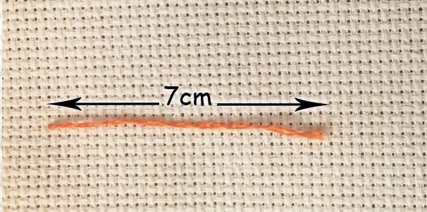 Sticken, Faden vernähen