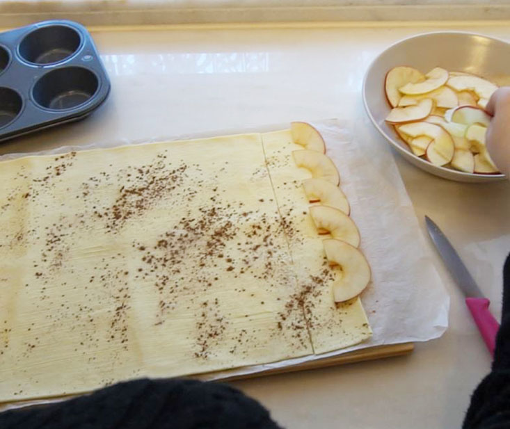 Blätterteigrosen, Blätterteigapfelrosen, Rezept, Anleitung, nachmachen, Muttertag, DIY