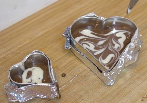 Muttertagsschokoladenherzen