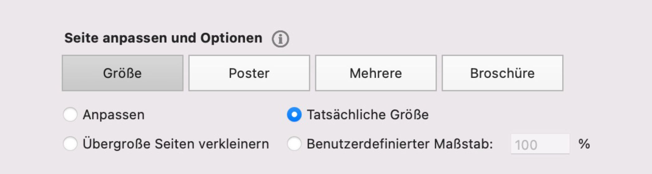 Drucker Einstellungen