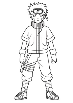 Ausmalbild, Naruto
