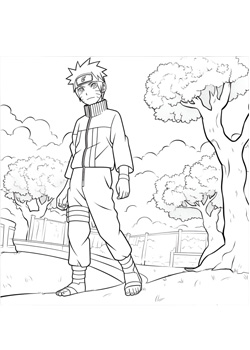 Ausmalbild, Naruto