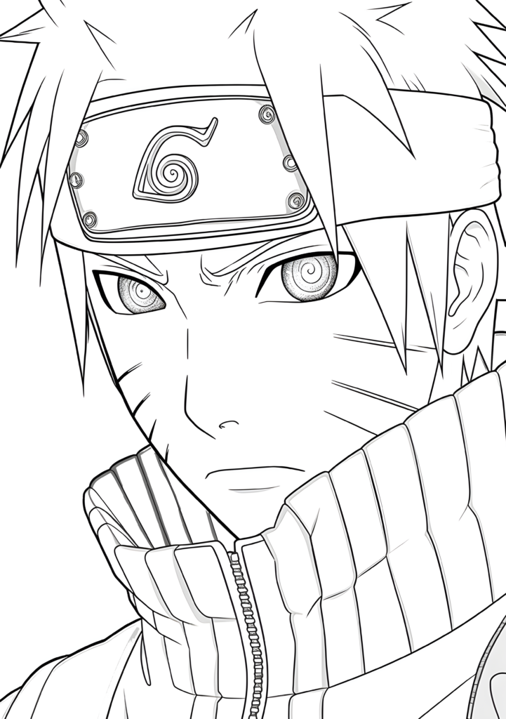 Ausmalbild, Naruto, Anime