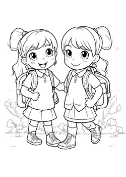 Maedchen mit Rucksack