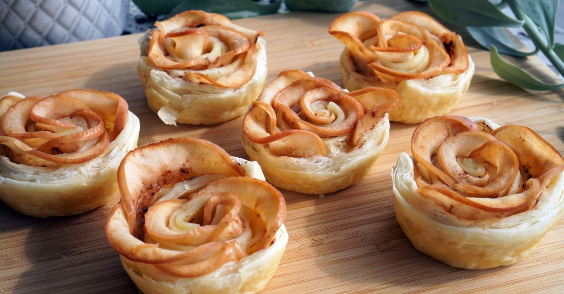 Blätterteigrosen Blätterteigrosen, Blätterteigapfelrosen, Rezept, Anleitung, nachmachen, Muttertag, DIY