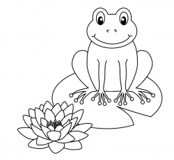 Ausmalbild / Malvorlage-Frosch, kostenlos Ausdrucken, PDF