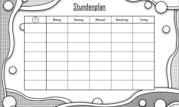 Ausmalbild / Malvorlage-Stundenplan, Schule, kostenlos Ausdrucken, PDF, ausmalen, Kinder