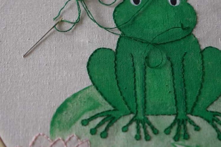 Sticken, Stoffbeutel bemalen, besticken Anleitung, Vorlage, so geht´s, Geschenkidee, DIY